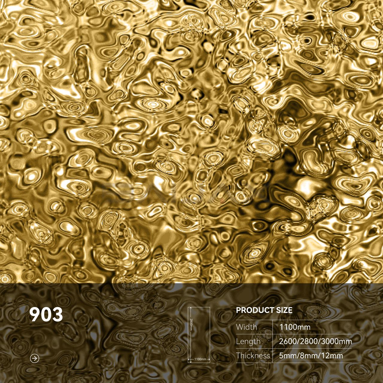 Бамбуковые стеновые панели Золото