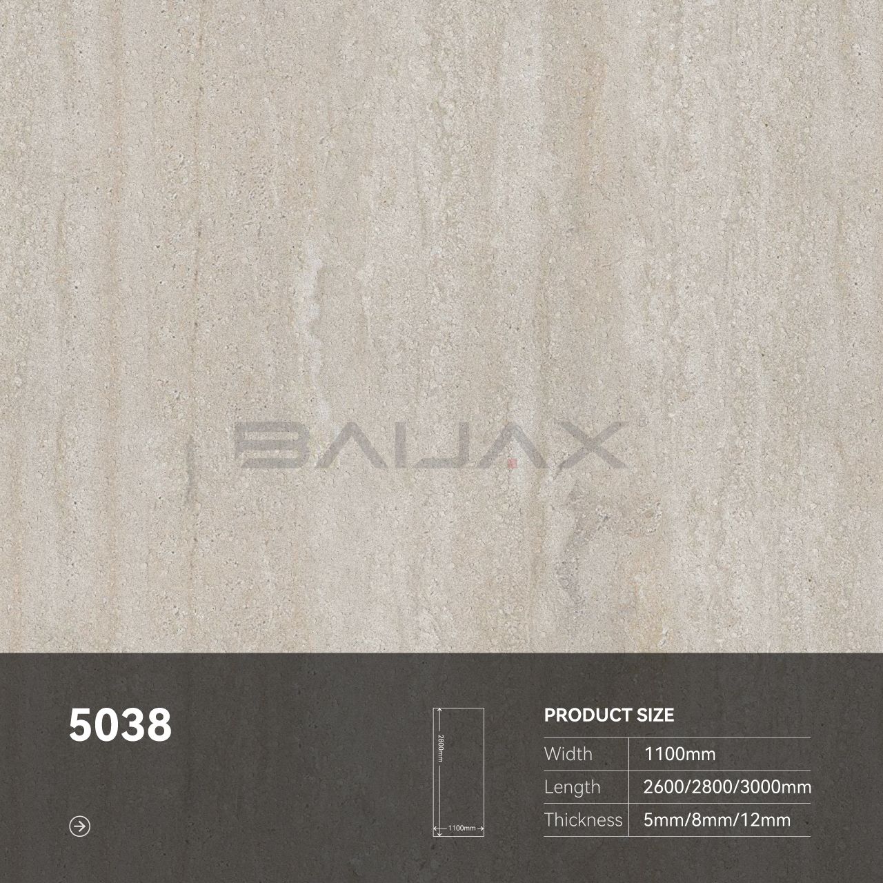 Бамбуковые стеновые панели Травертин