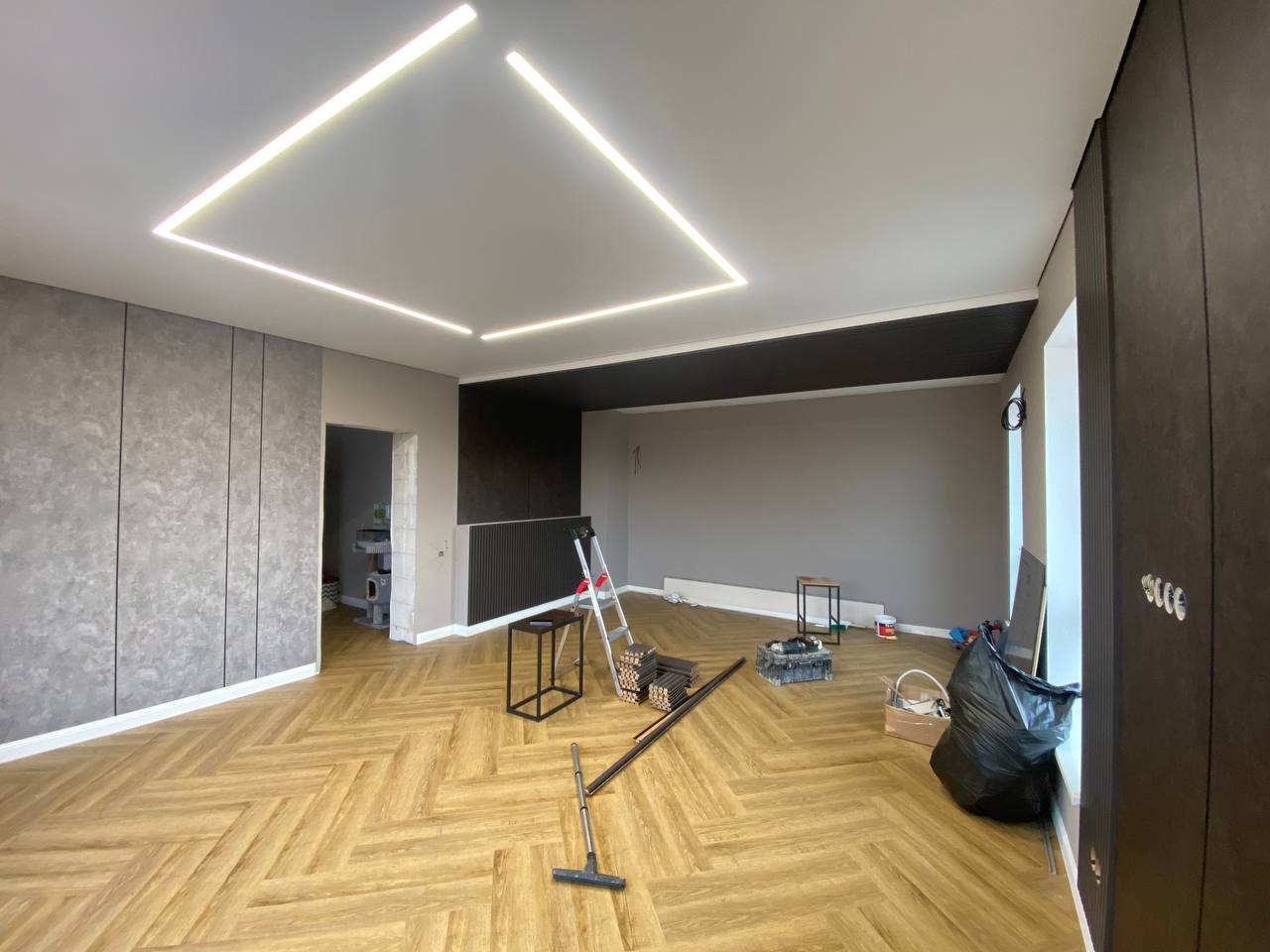 Бамбуковые стеновые панели Бетон